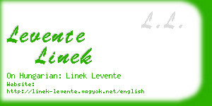 levente linek business card
